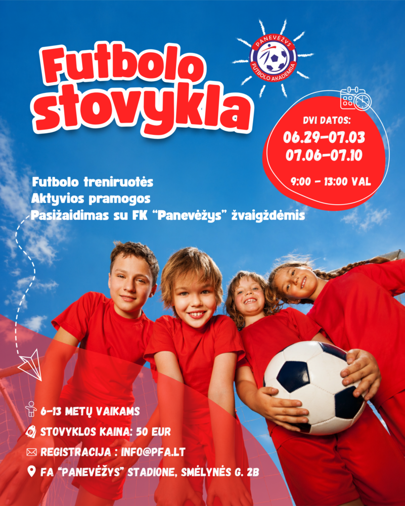 Kvietimas į futbolo stovyklą